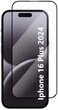 For Iphone 16 Plus Screen Protector, Tempered Glass [Full Adhesive][Full Coverage] [Bubble-Free] [Anti Scratch] HD Clear High Responsive Screen Protector for Iphone 16 Plus 2024 Black