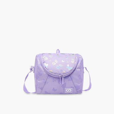 Lunch Bag-Butterfly-Collection-1 Cmprt With Zip- (Polyester ) Multicolor \ 14X18X20