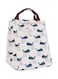 Printed Insulated Canvas Lunch Bag Multicolour 23x20x16cm