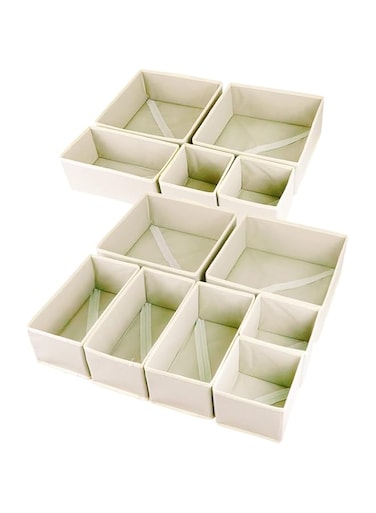 Oasisgalore 12 Pack Foldable Drawer Organizers and Storage Dresser Drawer Dividers for Underwear Socks Bra