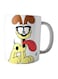 Print Dog Printed Ceramic Coffee Mug White/Yellow/Red Standard