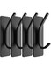Joyzzz Adhesive Towel Hooks, 4 Pack Bathroom Wall Hooks, No Drilling Required Sturdy Metal Hanger, Stainless Steel Sticky Hanger, Hanging Heavy Duty Coat Rack for Bathroom, Bedroom, Door (Black)