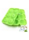 Grids Silicone Diamond Shaped Ice Cube Trays With Spill-Resistant Removable Lid And Small Funnel Green 18*4*12.3cm