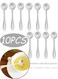 Pieces Stainless Steel Rose Flower Spoon Set Food Grade Tableware for Coffee Dessert Tea Ideal for Home Dining Eid Gathering Cafe Bar Party Wedding Kitchen Table Decoration,Silver