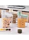 3pcs Kitchen Storage Containers, 2.8KG/2.8L Pantry Organizer for Cereal, Lentils, Pasta &amp; Sugar, Premium Quality Plastic Dispenser, Airtight, Moisture-Proof with Sealed Lid, Measuring Cup &amp; Pour Spout