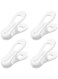 Lonimia 20 Pcs White Hanger Clips,Multi-Purpose Plastic Hangers Clips, Clothes Pins Finger Clip for Skirt Pants Hangers