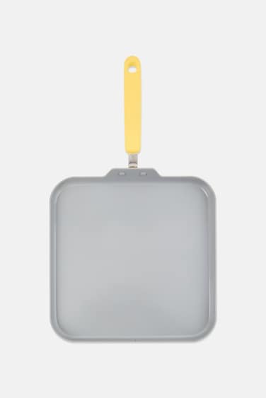 Cuisine Ceramic Coated Non-Stick Griddle Pan, Grey