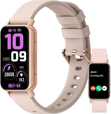 PEJE Smartwatch,Smart Watch for Men(Answer/Make Calls)1.45&rdquo; HD Display,120+ Sport Modes,IP68 Waterproof Fitness Watch, with SpO2/Heart Rate/Sleep Monitor,Smartwatch Compatible Android iOS (Pink)