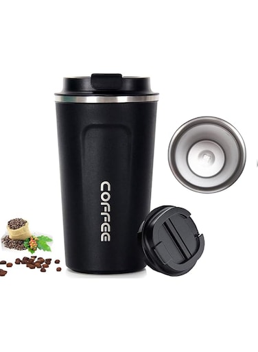 Insulated Coffee Travel Mug - Stainless Steel Thermal Cup with Leak-Proof Lid, Double-Wall Vacuum Flask for Hot and Cold Drinks, 380ml