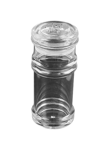 2 piece Acrylic Salt Shaker 135X61mm Cruet Pot Kitchen Tableware J7Z5