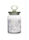 PAŞABAH&Ccedil;E Glass Jar With Leaves Print And Lid - 860ml