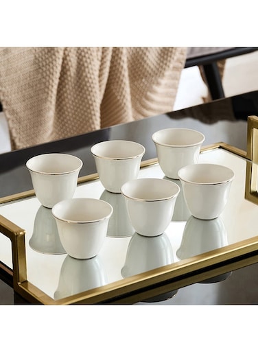 Box Cawa Cup Set, White, 6 Pieces