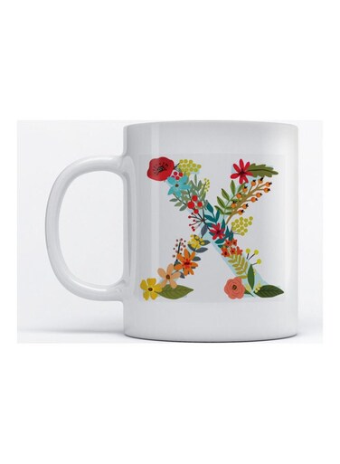 Mug Alphabet X for Coffee and Tea White