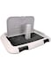 DAUB Dog Toilet, Dog Litter Box Training Tray with Pee Baffle, Keep Paws Dry and Floors, Reusable Indoor Outdoor Dog Potty Tray with Removable Post for Small Dogs or Puppies Training (Black)