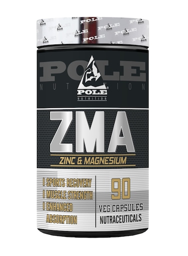 Pole Nutrition ZMA 90 Veg Capsules (45 Servings) - Zinc, Magnesium &amp; Vitamin B6 For Muscle Recovery &amp; Sleep Support