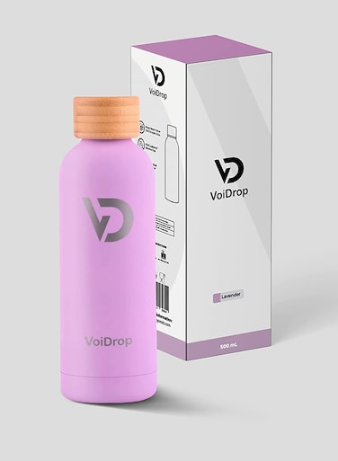 زجاجة حرارية 500 مل بغطاء من الخيزران زجاجة مياه معزولة بالتفريغ وطبقة مزدوجة من الفولاذ المقاوم للصدأ زجاجة مياه رياضية مقاومة للتسرب للمكتب والمدرسة وصالة الألعاب الرياضية باللون الأزرق الفيروزي