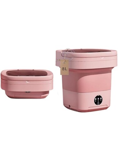 LBOYLOVE Portable washing machine,Mini Washer,8L upgraded large capacity foldable Washer.Deep cleaning of Underwear, Baby Clothes, Travel, RV, Camping, Home or Apartments Laundry Used
