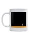 Samurai Printed Mug White/Black/Yellow