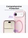 Mobcos iPhone 17 Air Pink Elite Ring Premium Silicone MagSafe Case for iPhone   Silky Soft Touch   Military-Grade Shockproof Protection   Strong Magnetic Compatibility   Luxury Slim Cover