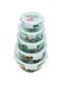 Home Smart Round Glass Container Set of 5 PCs Food Container With Airtight Lid to Safely Store Food Good for Outdoor and Indoor Dining Activity (Round 5PC Set)