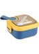 Twisoo Lunchmate Kids Cereal Lunch Box with Stainless Steel Bowl, Spoon and Plastic Scissors - Double Decker BPA Free Clip Lock Leakproof Spill proof - 2 Compartment Design 750ml (Blue)
