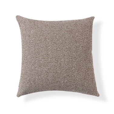 Home Sheldon Textured Filled Cushion with Down Alternative Filling Ultimate Comfort for Decorative Cushion Bed, Couch, Sofa and Supportive Use, Premium Square Pillow 48x48cm - Brown, 1 Piece