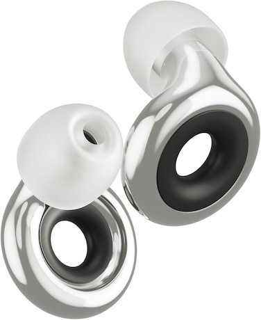 Loop Experience 2 Plus Ear Plugs &ndash; Stylish Certified Hearing Protection for Concerts &amp; Festivals, Live Events, Sports, DJs &amp; Nightlife &ndash; 17dB Noise Reduction, (High-Fidelity) + Mute for extra coverage Silver