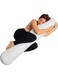 Long Pillow, Sleeping Pillow, Round Body Pillow, 21 Cm x 122 Cm, Can Be Used As Sofa Backrest, Bedside Cushion, Pregnancy Pillow, White