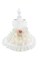 Luxury Rose Lace Dog Dress with Leash Ring,Pet Bride Costume Clothes for Small Dogs Girls,Formal Dog Wedding Party Dresses Apparel (White, S)