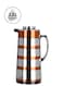 RF9588 - Double Wall Golden Figured Vacuum Flask   1.3 L   Portable Heat Insulated Thermos for Keeping Hot/Cold 24 &amp; 36 Hours Retention   Push Button   Coffee, Hot Water, Tea, Beverage   Ideal for Commercial &amp; Outings Silver/Orange/Black