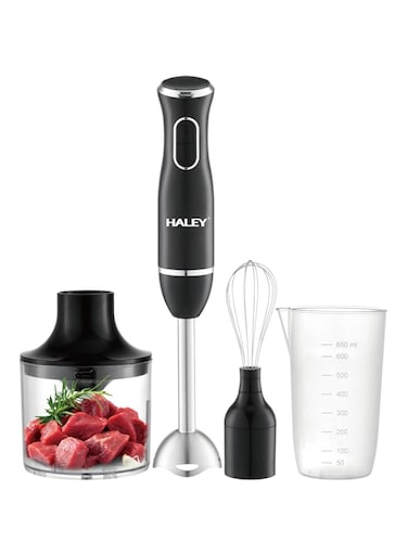 Wtrtr HALEY Hand Blender, 1600W 4-in-1 Stick Mixer, Immersion Hand Blender, Stainless Steel Food Processor,Mixing Cup,Meat Grinding Bowl.2-Year Warranty,HY-1020 (4 in 1)