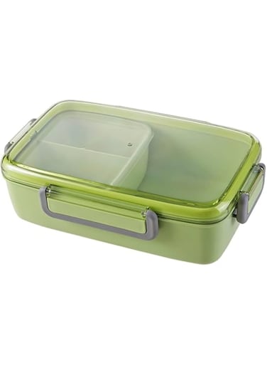 2 Pcs Microwave Lunch Box Independent Lattice Lunch Box Portable Lunch,Refregerator Storage Box, Kitchen Spices Storage Box,