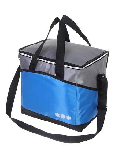 30L Large Reusable Insulated Cooler Bag Lightweight Oxford Cloth Large Capacity Thermal Waterproof Handbag For Hot Cold Refrigerated Food For Lunch Picnic Barbecue Beach Camping Picnic Outdoor Blue