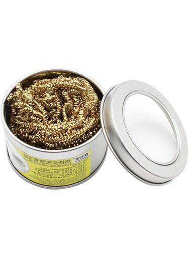 Ausering Soldering Iron Tip Cleaner Welding Solder Iron Tip Brass Ball Cleaning Tool Stainless Steel