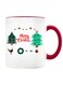 Merry Christmas Design Printed Ceramic Coffee Mug Suitable Gift for Christmas   Christmas Theme  Christmas Decor   Gifts for Friends  Gift for Employees (Two Tone Red Mug, Design 2)