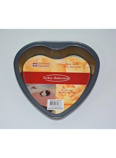 Home Maker Heart Shaped Cake Pan, 20 cm Size, Black