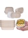 Azonee Paper Bowls with PP Lids, 50 Pcs Compostable Biodegradable Disposable Soup Serving Bowls Bulk Party Supplies for Hot/Cold Food, Soup Ice Cream, Salad, Soup, Snack, Dessert (28 OZ)