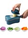 Violin Shaped Vegetable Slicer &amp; Grater - Multifunctional Kitchen Chopper with 5 Blades for Potatoes, Onions, Tomatoes &amp; More