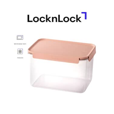 LocknLock Classic Plus Rectangle Food Container 6L &ndash; Pink, 4-Side Locking, Stackable &amp; Leakproof