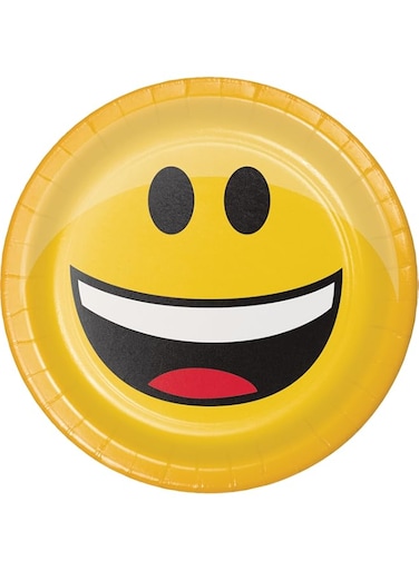 Creative Converting Emojions Lunch Plate 8 Pieces, 7-Inch Size