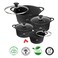 Sonex - Diecast Eden King Cookware Set, 10-Piece, Marble Non-Stick Coating, Glass Lids, Silicone Holders, 3L-13L, PTFE &amp; PFOA-Free, Dishwasher Safe, Black