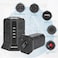 BEPiTECH 12-in-1 Extension Tower with 8 UK-UAE Power Sockets and 4 USB Ports, 2-Meter Cord, Space-Saving and Elegant Design for Office, meeting room and Home, Compatible with Multiple Large Plugs
