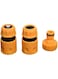Ma Fra Universal Garden Water Hose Pipe Connector - Yellow, Set of 3 Pieces