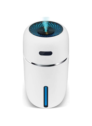 URbazaar USB Car Humidifier, 200ml Mini Portable Humidifiers Air Purifier with 7 Colors LED Night Light, Quiet Operation, Adjustable Mist Modes for Travel Home Baby Office Car