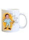 Your Wall Teja Main Hoon, Mark Idhar Hai Printed Coffee Mug White/Yellow/Blue