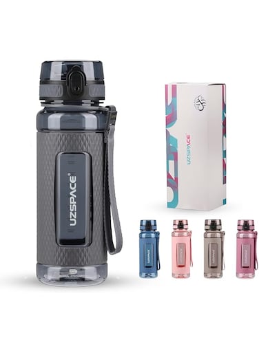 Drinking Water Bottle   Water Bottle for Men, Women &amp; Kids   Leakproof BPA Free Yoga &amp; Gym Running Water Bottle with One-Click Lock   Anti-Fall Tritan Sports Water Bottle (800-ml, Bark Grey)
