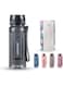 Drinking Water Bottle   Water Bottle for Men, Women &amp; Kids   Leakproof BPA Free Yoga &amp; Gym Running Water Bottle with One-Click Lock   Anti-Fall Tritan Sports Water Bottle (800-ml, Bark Grey)