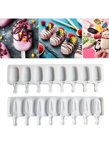 Hole Silicone Ice Cream Forms Popsicle Molds DIY Homemade Dessert Freezer Fruit Juice Ice Pop Cube Maker Mould
