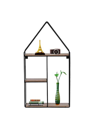 METAL WIRE WALL SHELVES HOUSE SHAPED SIZE: 30x10x56cm