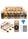 Spice Jars With Labels for Kitchen Organizing Drawers 120 Ml Glass Jars With Cleaning Brush and Collapsible Funnel Food Storage Jars 24 Pcs With Bamboo Lids.